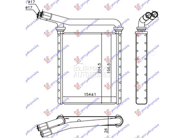 GREJAC KABINE (154x197x26) za Toyota RAV 4 od 2010. do 2012. god.