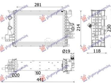 HLADNJAK MOTORA DODATNI... za Renault Clio od 2019. do 2023. god.