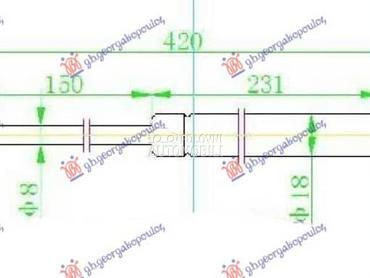 AMORTIZER GEPEK VRATA 450... za Hyundai i20 od 2012. do 2014. god.