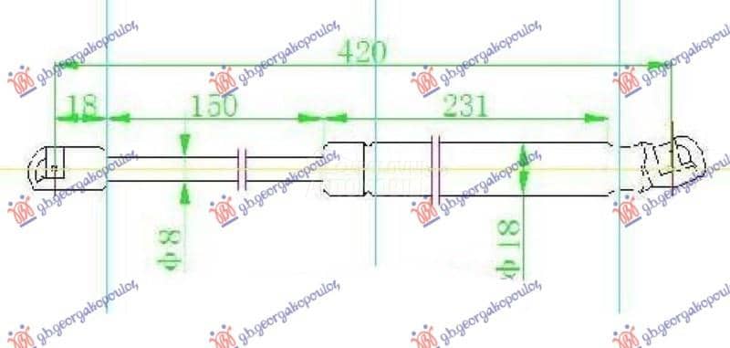 AMORTIZER GEPEK VRATA 450...
