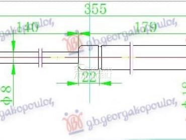AMORTIZER GEPEK STAKLA 115... za Honda CR-V od 2002. do 2007. god.