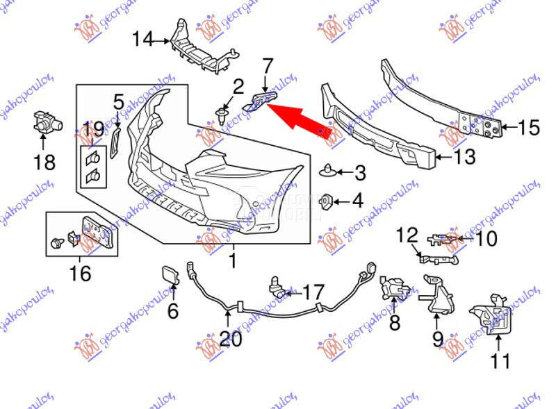 NOSAC PREDNJEG BRANIKA PLASTIC
