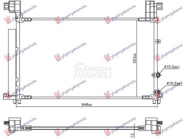 HLADNJAK KLIME 2.0 BENZIN (648 za Lexus IS od 2016. do 2021. god.