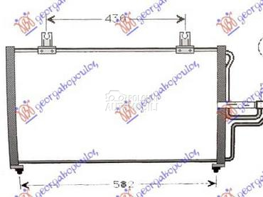 HLADNJAK KLIME BENZIN za Kia Sephia od 1998. do 2001. god.