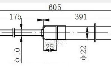 AMORTIZER GEPEK VRATA (605L-67 za Lexus NX od 2014. do 2017. god.