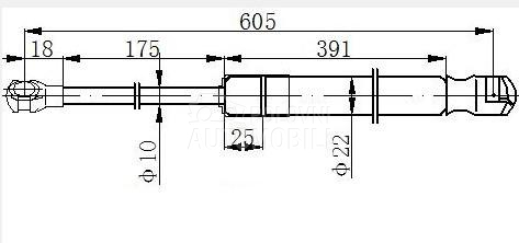 AMORTIZER GEPEK VRATA (605L-67