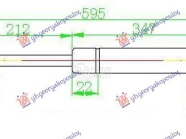 AMORTIZER GEPEK VRATA 515... za Renault Scenic od 1999. do 2003. god.