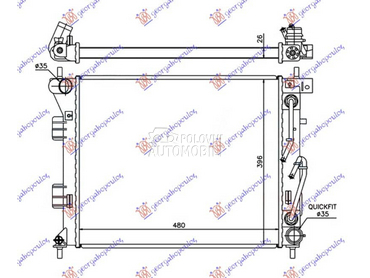 HLADNJAK MOTORA 1.6 CRDi DIZEL za Hyundai i30 od 2012. do 2014. god.