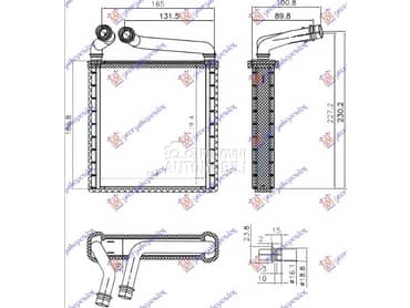 GREJAC KABINE (153x180X26) za Škoda Superb od 2013. do 2015. god.