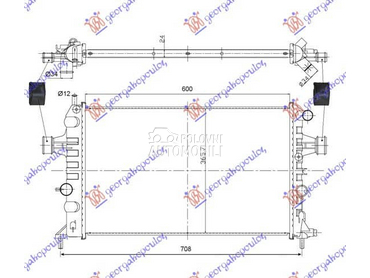 HLADNJAK MOTORA 1.4/1.6/1.8 () za Opel Zafira od 1999. do 2005. god.