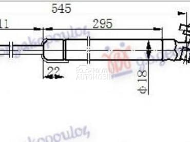 AMORTIZER GEPEK VRATA 600... za Kia Sportage od 2018. do 2022. god.