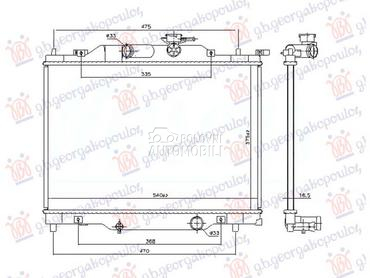 HLADNJAK MOTORA 1.5i BENZIN (3 za Mazda 2 od 2014. do 2020. god.