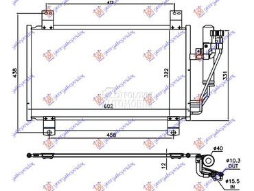 HLADNJAK KLIME 2.0i BENZIN (56 za Mazda CX-3 od 2015. do 2019. god.