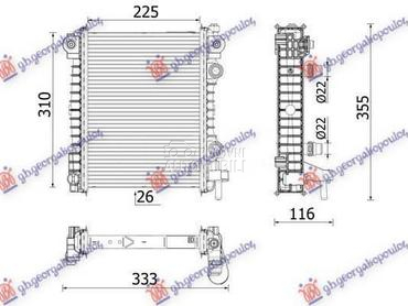HLADNJAK MOTORA DODATNI za Alfa Romeo Giulia za 2015. god.