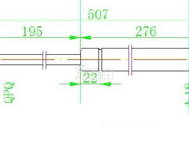 AMORTIZER GEPEK VRATA (506.5L- za Mercedes Benz GLK Klasa od 2012. do 2015. god.