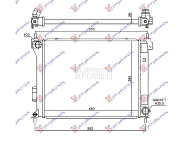 HLADNJAK MOTORA za Hyundai i20 od 2008. do 2012. god.