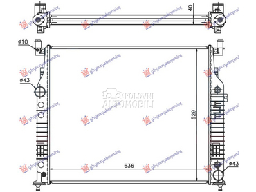 HLADNJAK MOTORA 4.0 DIZEL (MAN za Mercedes Benz R Klasa od 2006. do 2010. god.