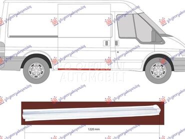 SAJTNA KLIZNIH VRATA Desno za Ford Transit Connect od 2000. do 2006. god.