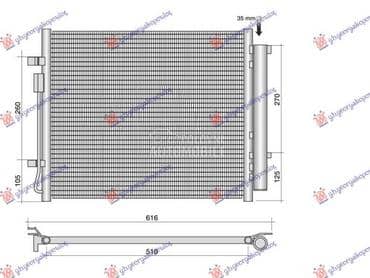 HLADNJAK KLIME 1.6... za Hyundai Santa Fe od 2020. do 2024. god.