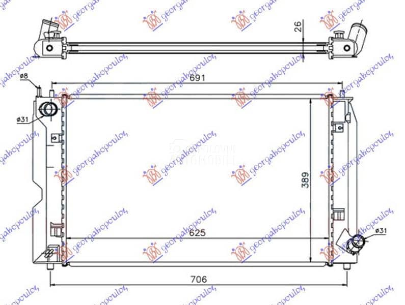HLADNJAK MOTORA 1.4 D4D DIZEL