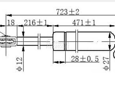 AMORTIZER GEPEK VRATA 850... za Toyota Hiace od 1989. do 1992. god.