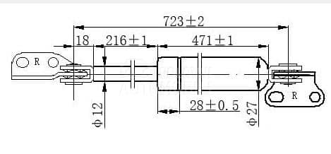 AMORTIZER GEPEK VRATA 850...