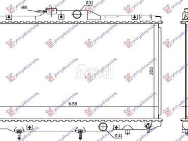 HLADNJAK MOTORA 1.4 BENZIN... za Toyota Corolla od 2000. do 2002. god.