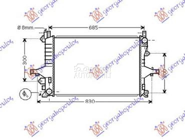 HLADNJAK MOTORA (/-) (62x42.6) za Volvo XC70 od 2000. do 2007. god.