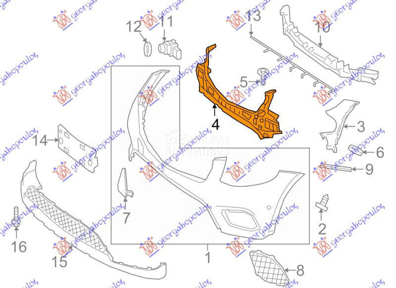 SINA PREDNJEG BRANIKA PLASTICN