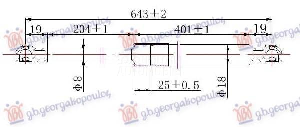 AMORTIZER GEPEK VRATA 470...