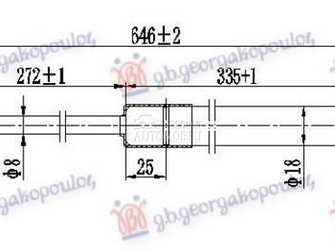 AMORTIZER GEPEK VRATA (645L-30 za Mercedes Benz GLC Klasa od 2015. do 2020. god.