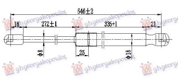 AMORTIZER GEPEK VRATA (645L-30