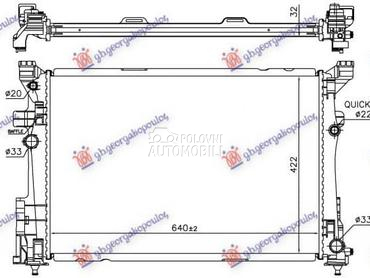 HLADNJAK MOTORA 2.0 BENZIN za Mercedes Benz CLA Klasa od 2016. do 2019. god.