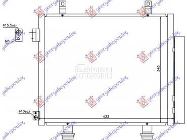 HLADNJAK KLIME za Nissan Pixo od 2009. do 2009. god.