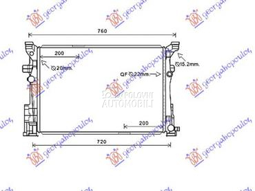 HLADNJAK MOTORA BENZIN/DIZEL ( za Mercedes Benz B Klasa od 2014. do 2019. god.
