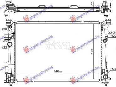 HLADNJAK MOTORA 2.0 BENZIN (AU za Mercedes Benz CLA Klasa od 2013. do 2016. god.