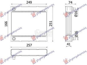 HLADNJAK MOTORA DODATNI 2.0 BE za Mercedes Benz CLA Klasa od 2019. do 2023. god.