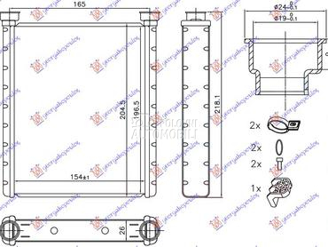 GREJAC KABINE (155x195x26) za Mercedes Benz CLA Klasa od 2013. do 2016. god.