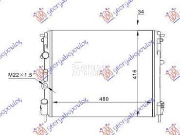 HLADNJAK MOTORA... za Renault Clio od 2001. do 2005. god.
