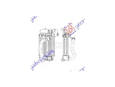 HLADNJAK INTERKULERA 1.4 D4D za Toyota Yaris od 2005. do 2011. god.