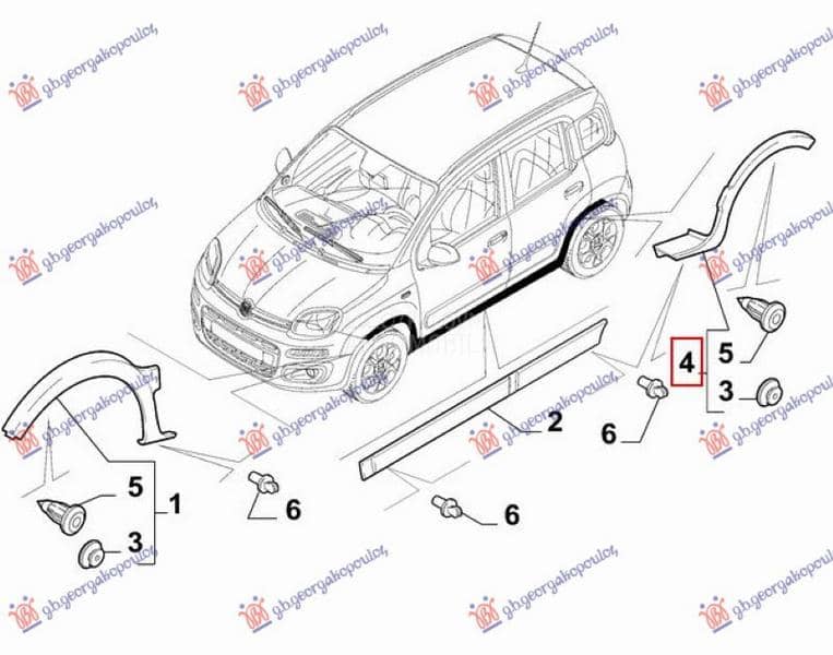 RUB PLASTICNI ZADNJEG...