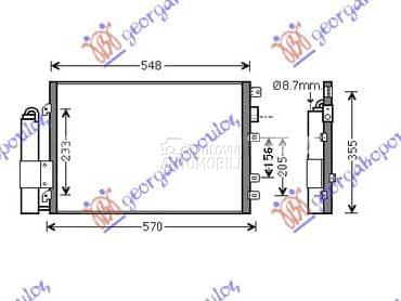 HLADNJAK KLIME 1.4 cc8V... za Renault Kangoo od 2003. do 2008. god.