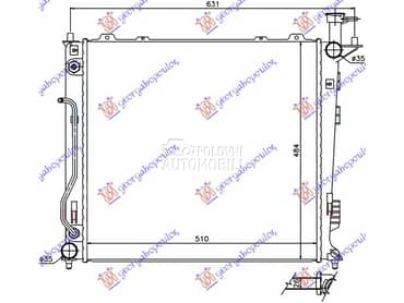 HLADNJAK MOTORA 2.0/2.2... za Kia Sorento od 2009. do 2012. god.