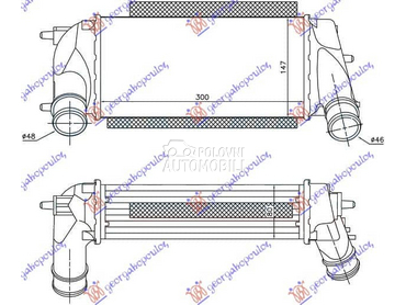 HLADNJAK INTERKULERA 1.0i... za Ford Fiesta od 2013. do 2017. god.