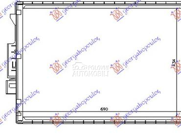 HLADNJAK KLIME BENZIN/DIZEL (6 za Mercedes Benz S Klasa od 2005. do 2013. god.