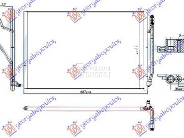 HLADNJAK KLIME 4.7/5.5 BENZIN za Mercedes Benz S Klasa od 2005. do 2013. god.