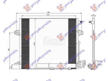 HLADNJAK KLIME za Mercedes Benz GL Klasa od 2006. do 2012. god.