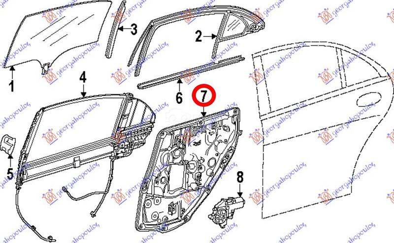 PODIZAC ZADNJEG PROZORA ELEKTR