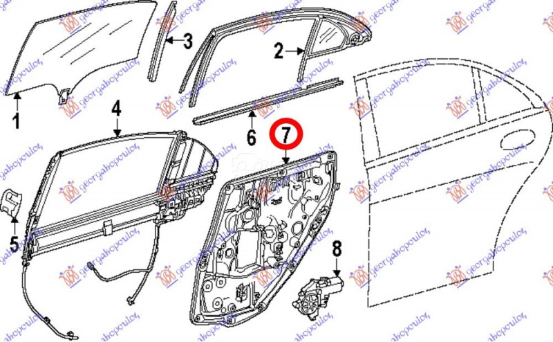 PODIZAC ZADNJEG PROZORA ELEKTR