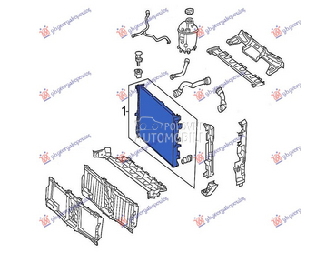 HLADNJAK MOTORA 3.0 BENZIN (64 za Mercedes Benz S Klasa od 2020. do 2025. god.